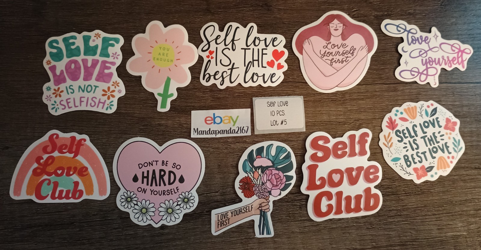 Self Love – Motivation- Stickers – 10 PCs – 6 styles available! See Description