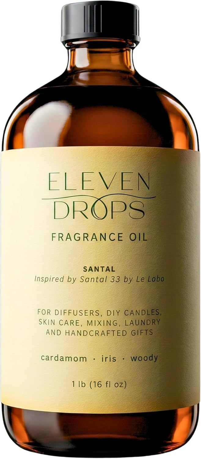 16 Oz Santal Fragrance Oil – Long-Lasting Pet Safe Essential for Candles & Soaps