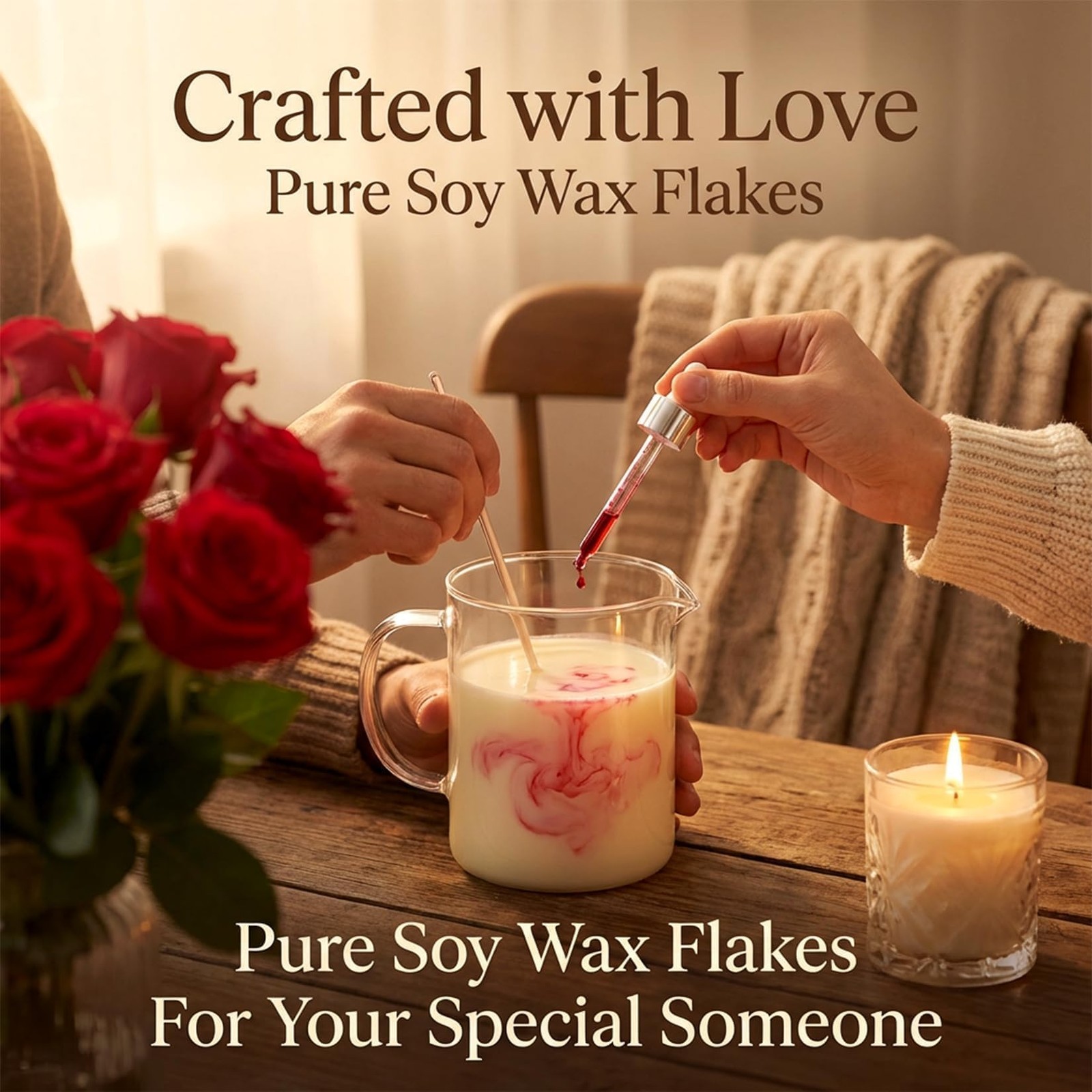 Sukh 15oz Natural Soy Wax for Candle Making – 430g Pure 2 LB, no