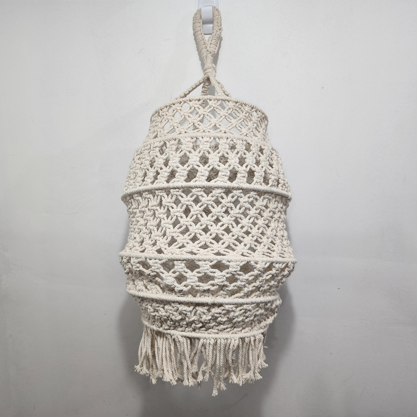 Macrame World Modern Handmade 6 pcs Rings Pendant Light Cover Shade Natural Boho