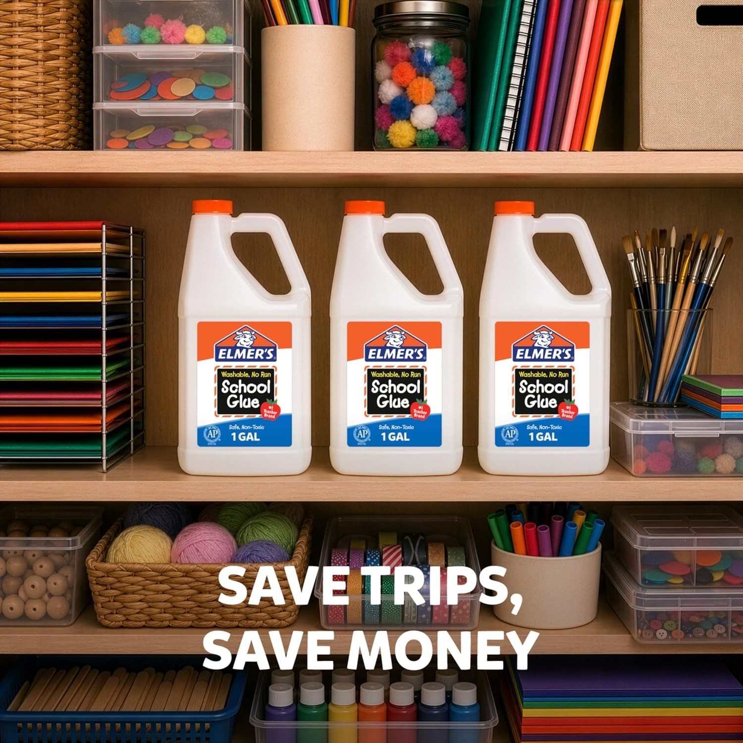 Elmer’s E1326 Glue-All White Glue Repositionable 1-Gallon