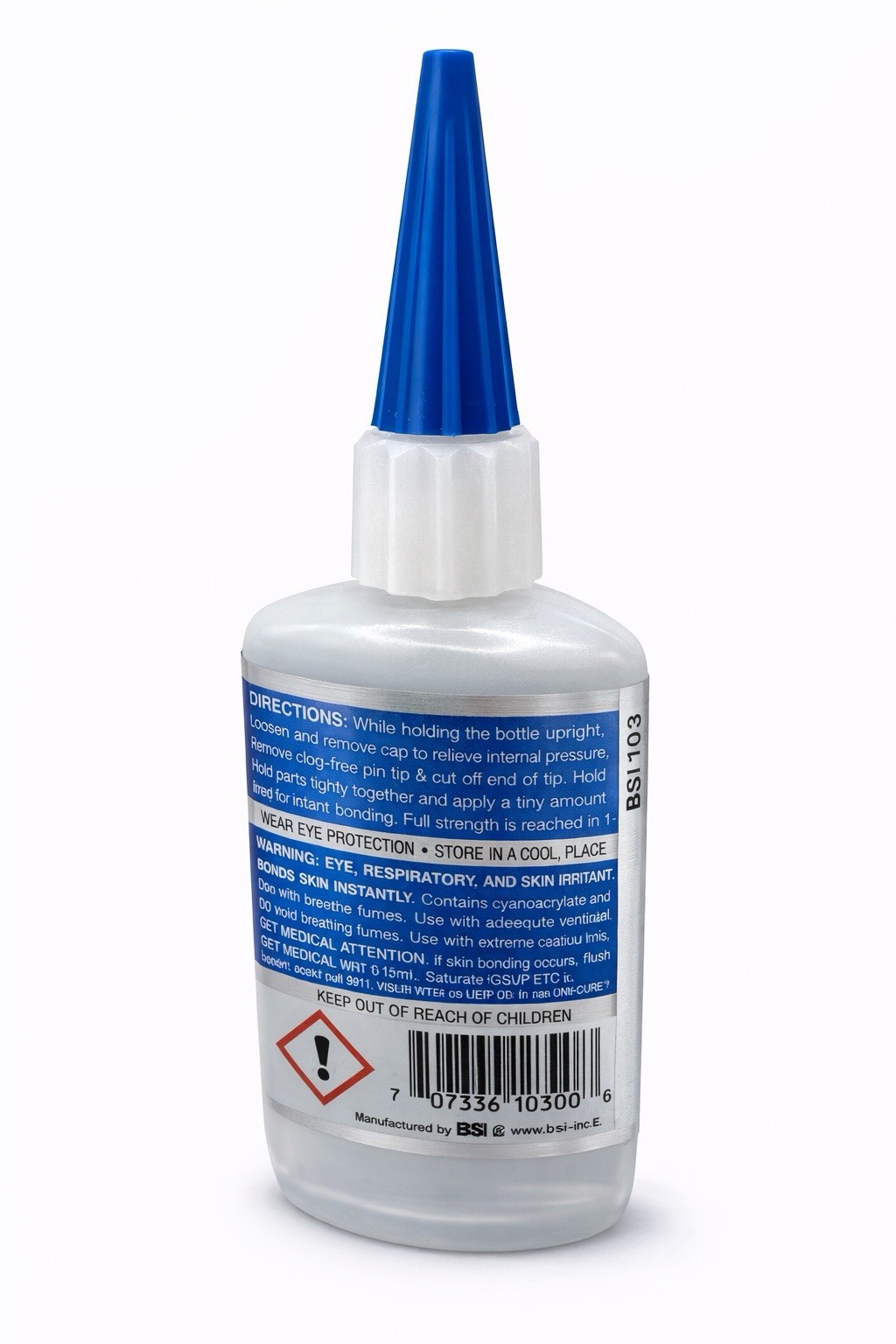 Bob Smith 4oz INSTA-CURE Super Thin CA Glue, (Blue), Hobby Bolts, BSI Super Glue
