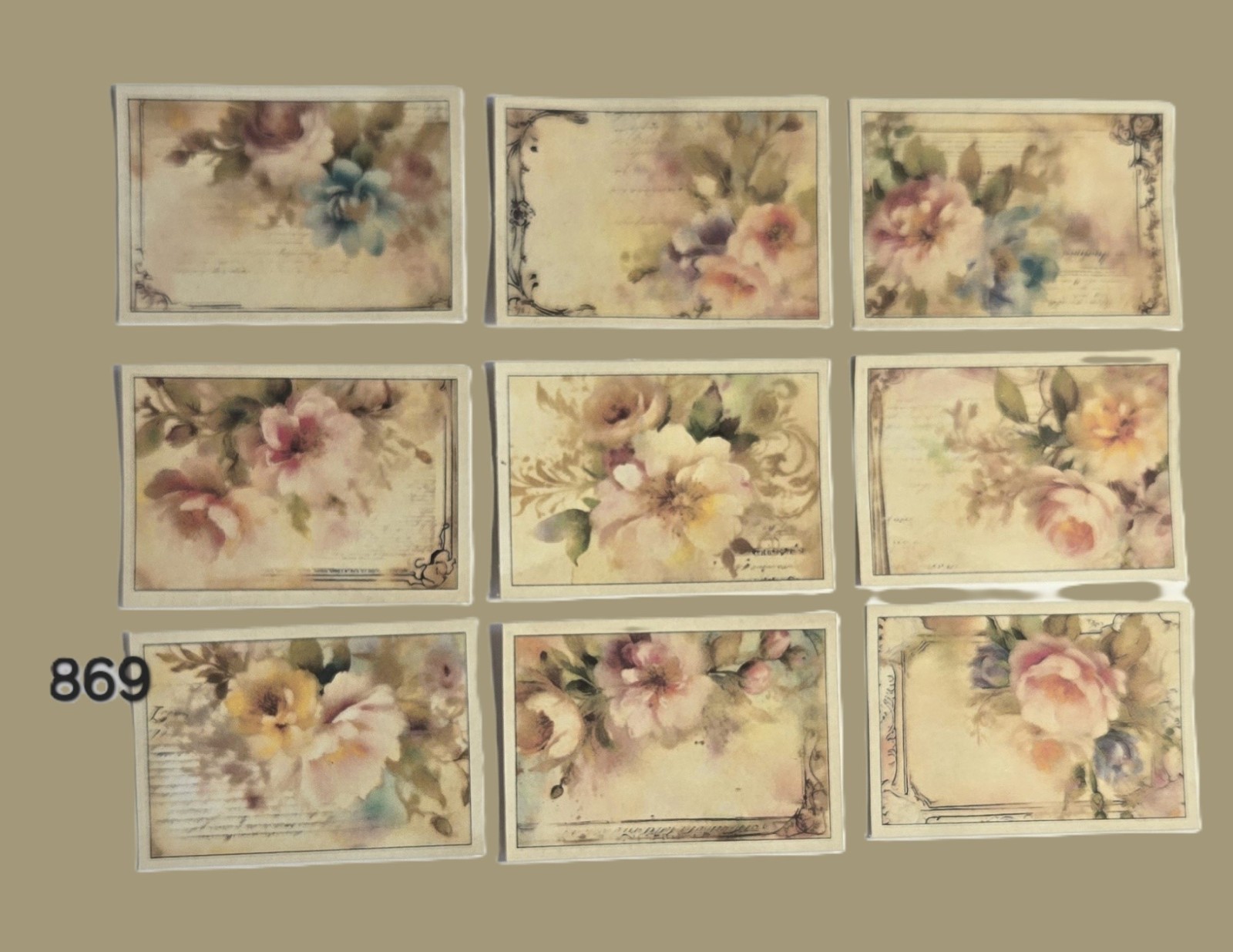 Romantic Journal Cards Supplies Scrapbooks Junk Journal #869