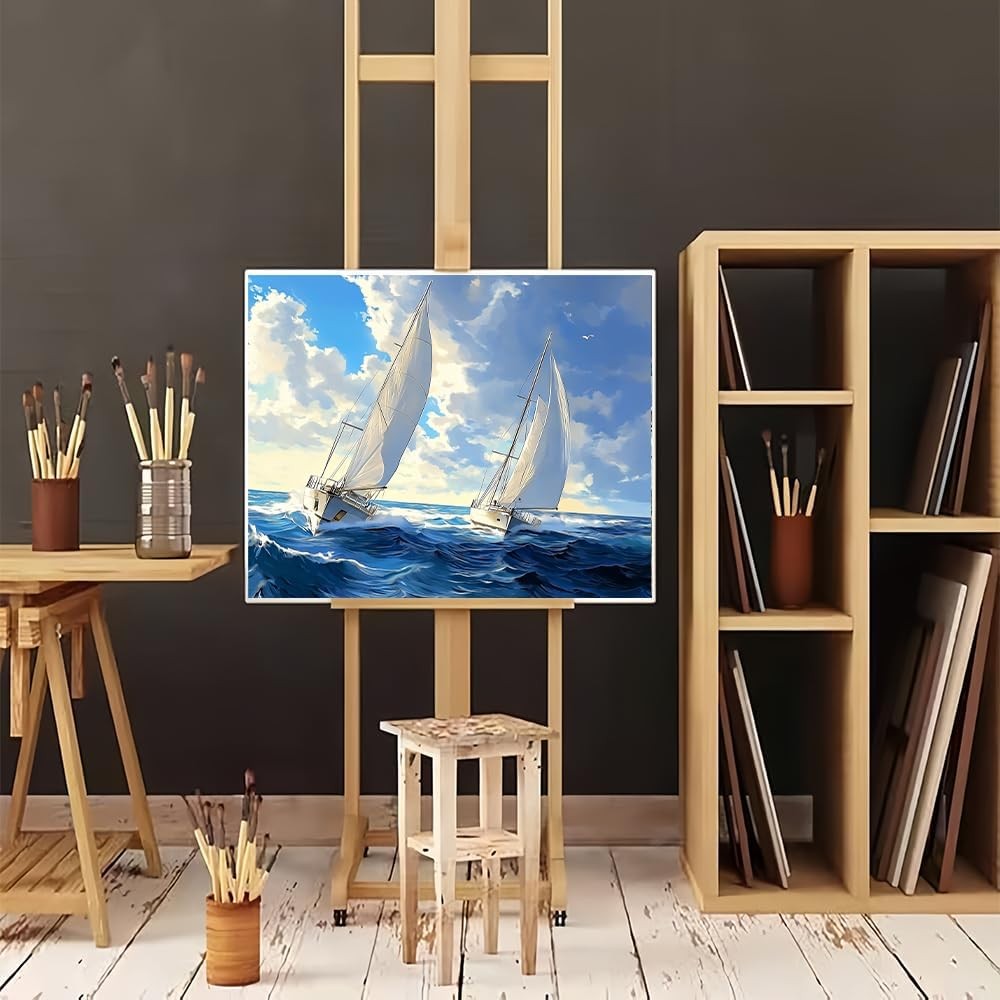 Natuyalo Paint by Numbers for Adults Beginner, Sailboat 16×20 Inch, ART-18