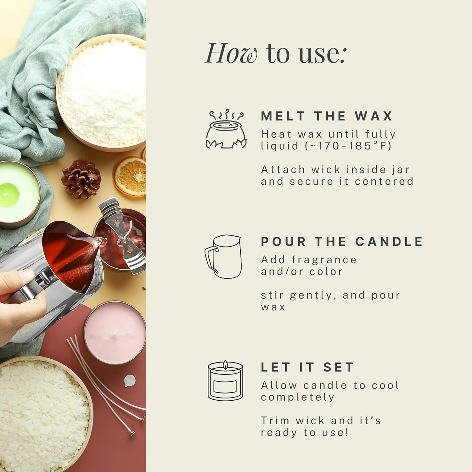 Eco-Friendly Organic Soy Candle Making Supplies – 2 lbs for Custom Creations