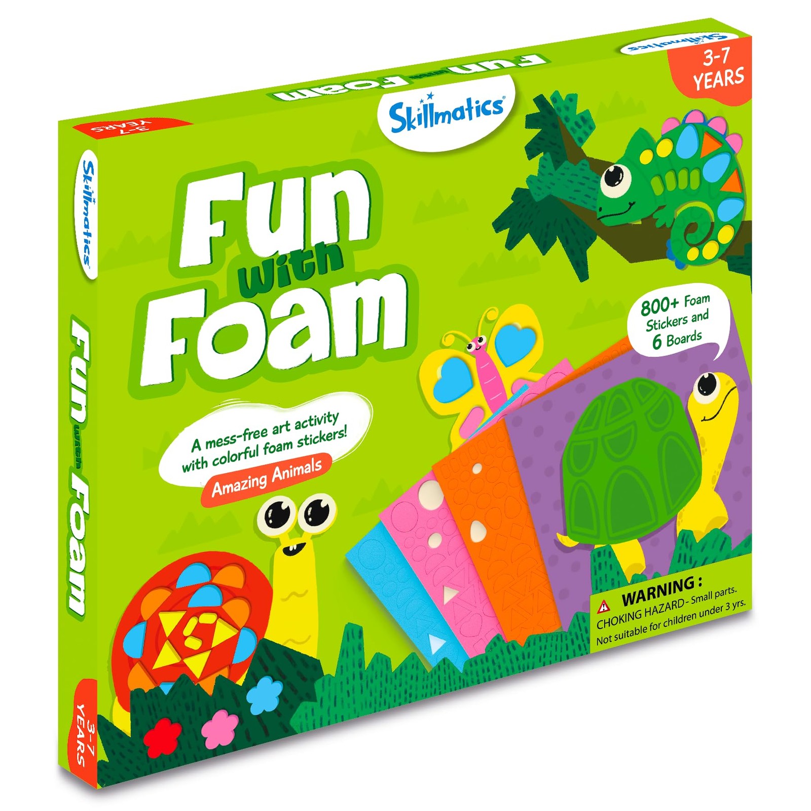 Foam Sticker Art Activity – Animals, Mess-Free Fun for Kids, 800+ 3D Foam Sti…
