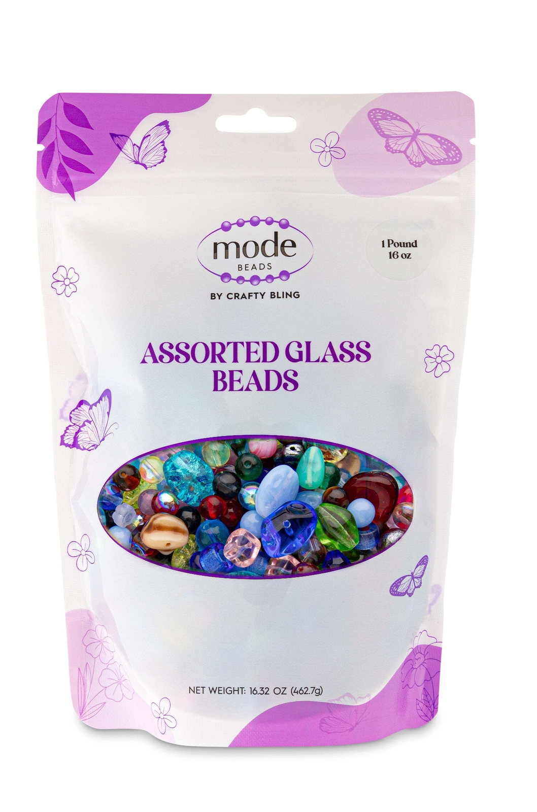 MONTHLY GRAB BAG • Assorted Glass Beads • 4-18mm • Heart Rock Beads By ModeBeads