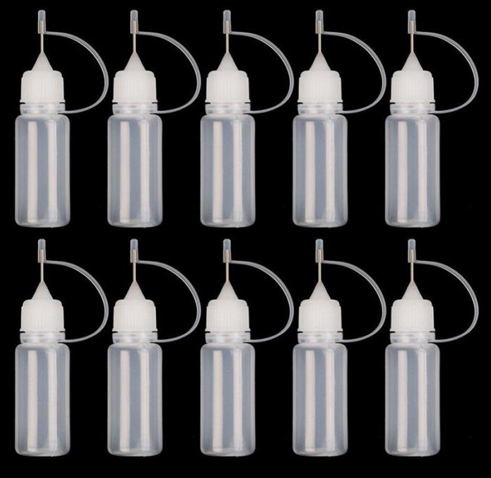 5-100ml Needle Tip Dropper Plastic Bottle Empty Squeezable Liquid Oil Craft US