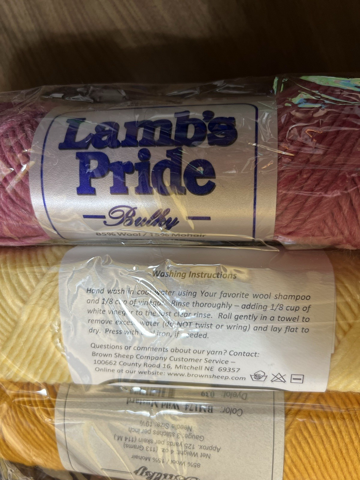 MDK Lamb’s Pride BULKY Yarn 10 COLORS Wool Mohair 4oz 125yds ea. Set of 10
