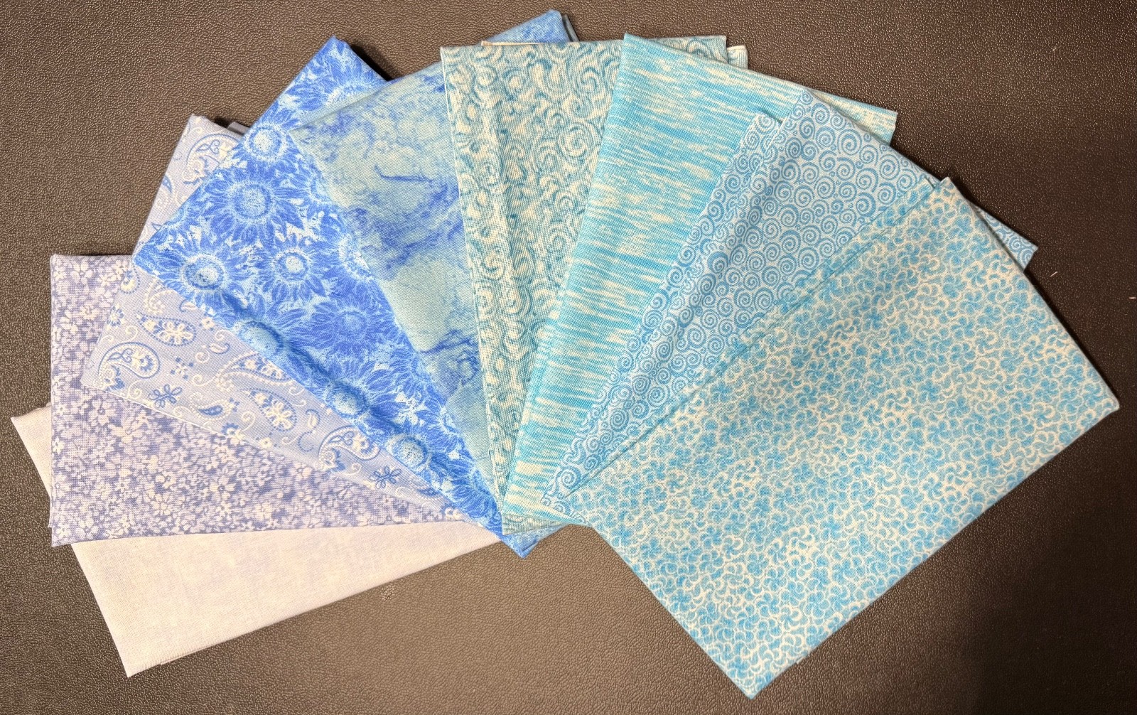 Light Blue Fat Quarters – 9 Designs