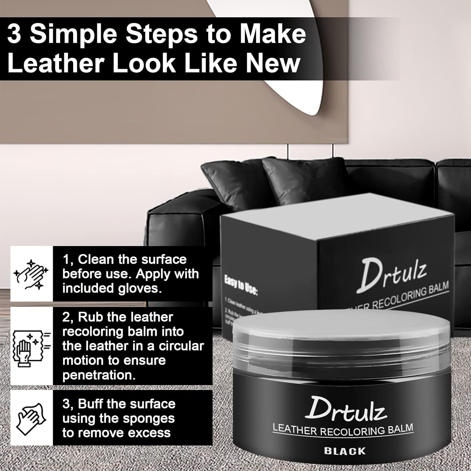 Clyde’S™ Recoloring Balm | Non-Toxic Material Dye & Restorer for Furniture, Ca