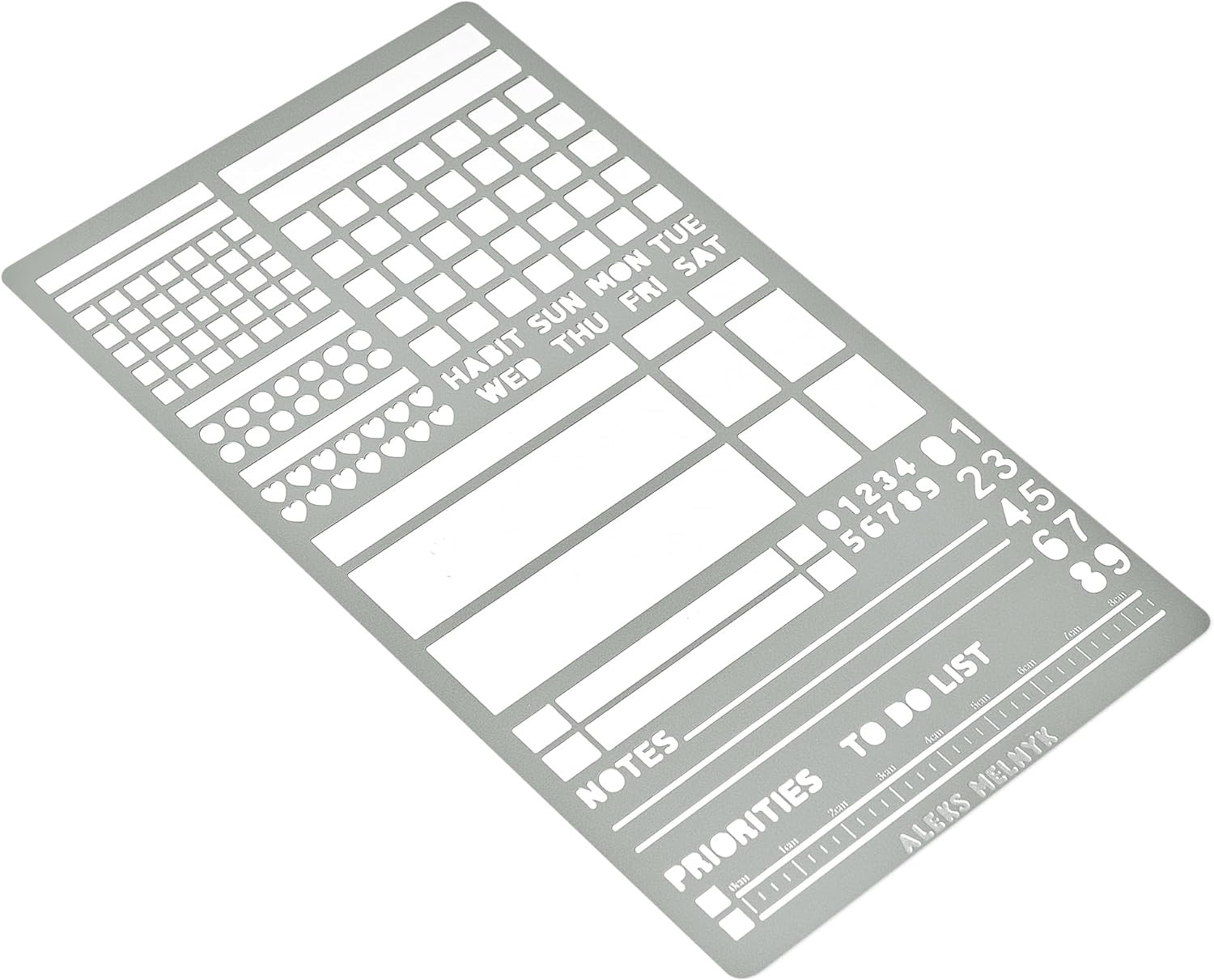 No.423 Metal Stencil for Bullet Journaling, Bookmark, Planning, Banners