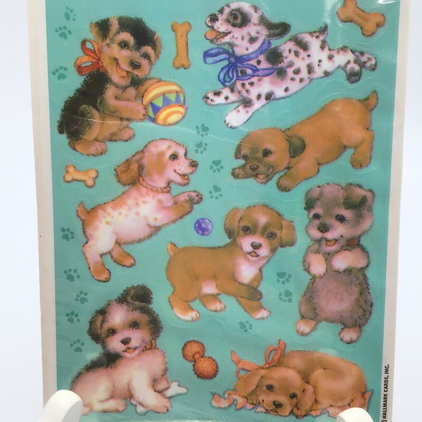 Heartline Hallmark Vintage Puppy Dog Stickers Pack 3 Sheets Sealed New Old Stock