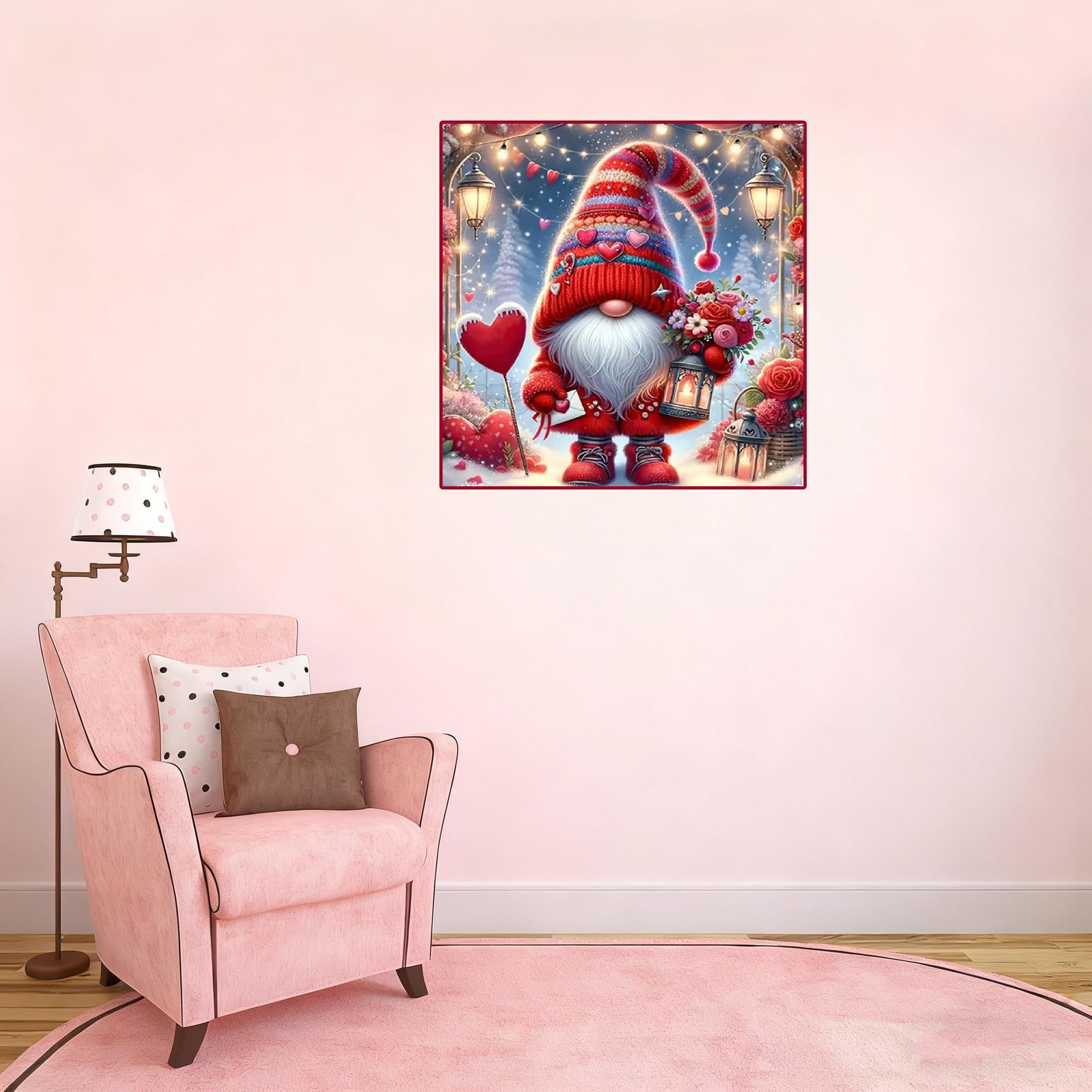 Valentine’s Day DIY 5D Diamond Art Painting Kits for Adults Kids Beginner,Gnome