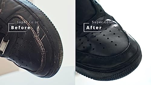 Leather Dye for Shoes and Bags with Sponge and Brush, Black, 25 ml