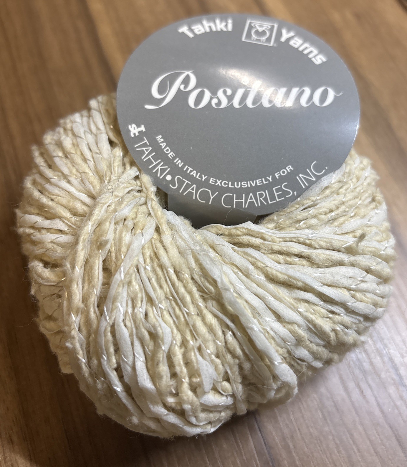 Tahki Yarns Positano Made In Italy NWT 50g 81 Yards Ivory Cotton, Linen, Viscose