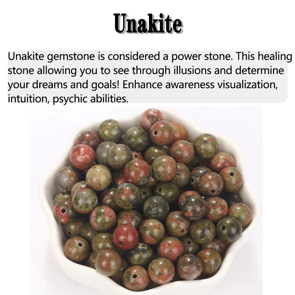 Natural Gemstone Beads Round Jewelry Making Strand Healing 4mm 6mm 8mm 10mm 12mm