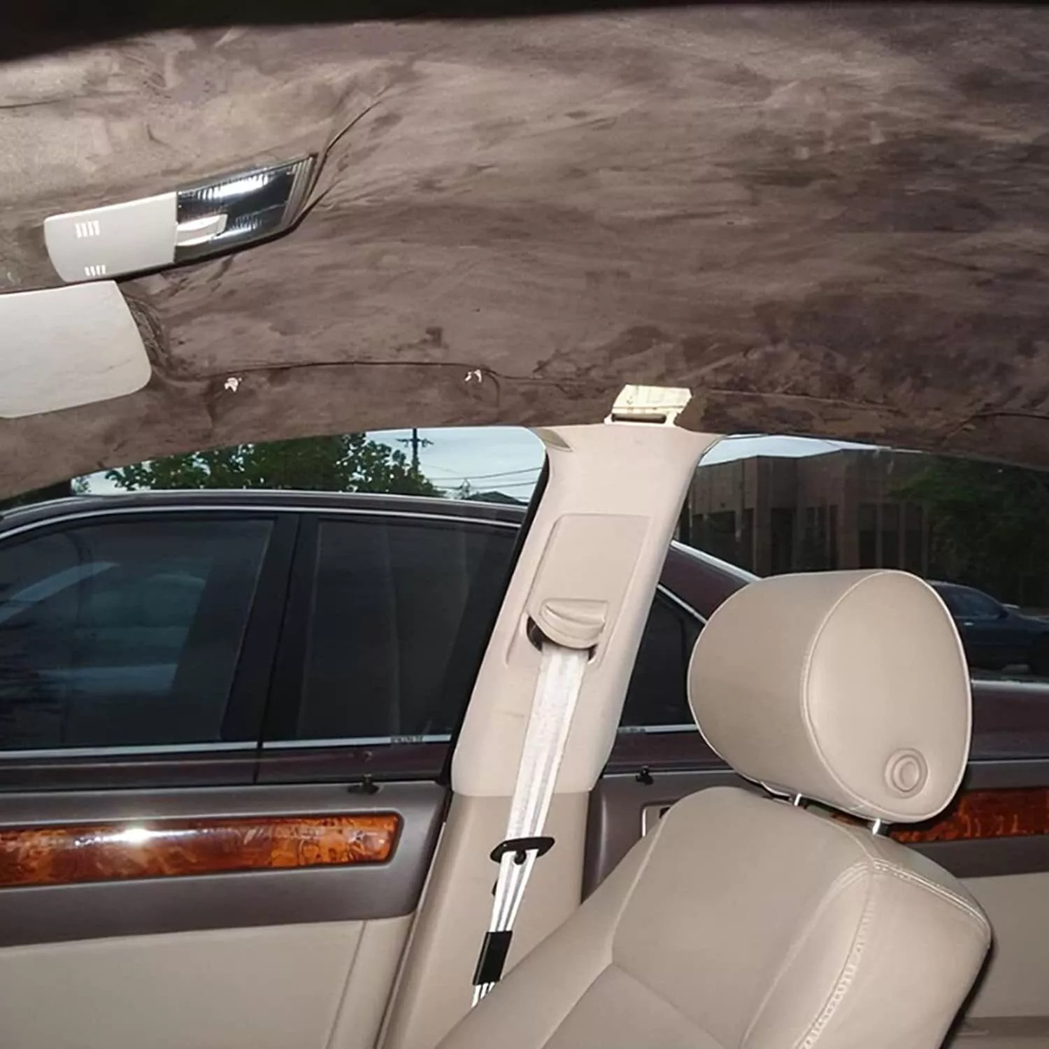 1/8″ Thick Suede Headliner Fabric Foam Back Auto Roof Repair Material Fireproof