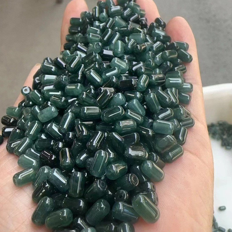 Natural A Jade Bead Accessories Bucket Beads DIY Winter Melon Rice Beads