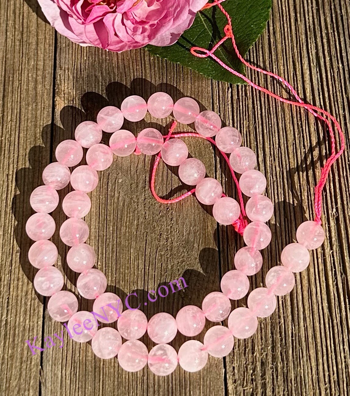 Wholesale Lot 3 Strands 8mm Natural Rose Quartz Beads Crystal Healing 15.5″