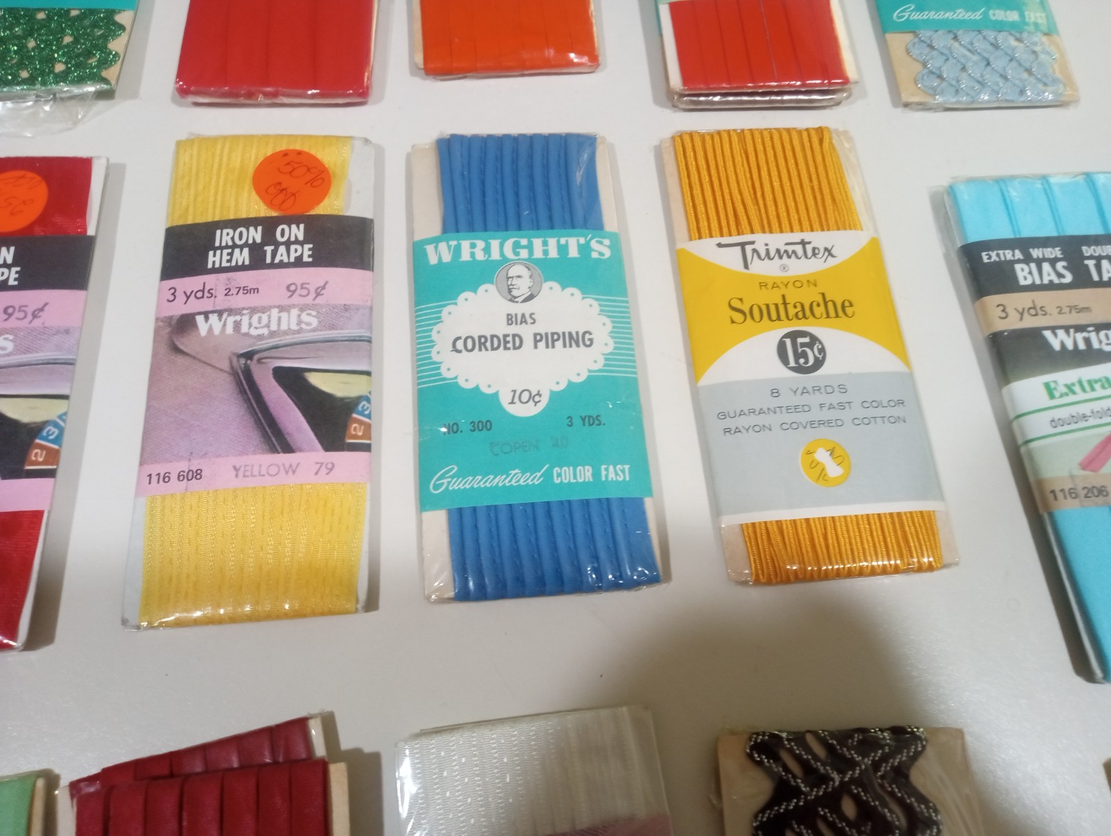 Huge lot of Double Fold Bias Tape Single Fold Rick Rack And The Like