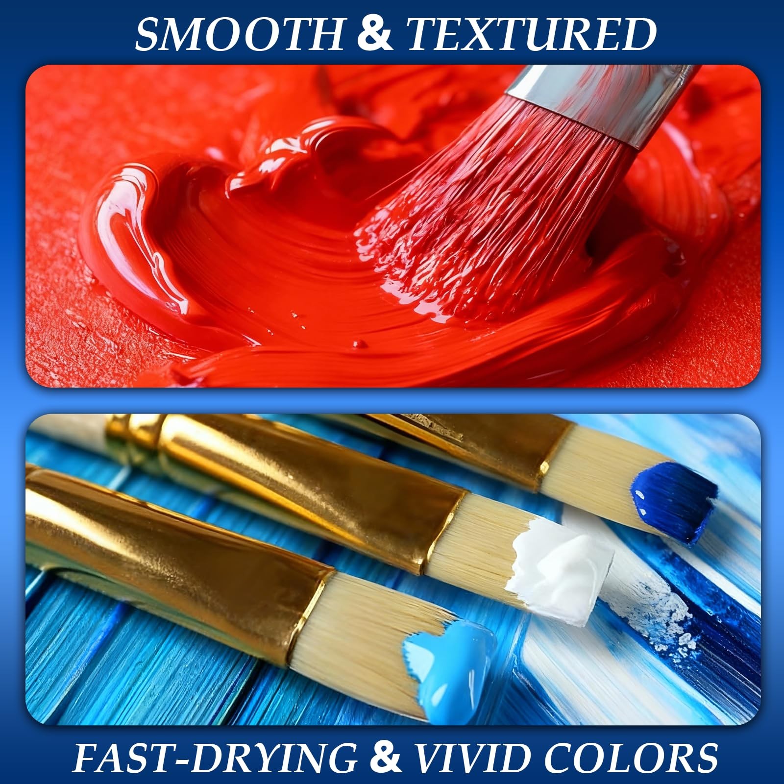 Outdoor Acrylic Paint Waterproof Set, 10 Colors Large Bulk Outdoor Paint with…