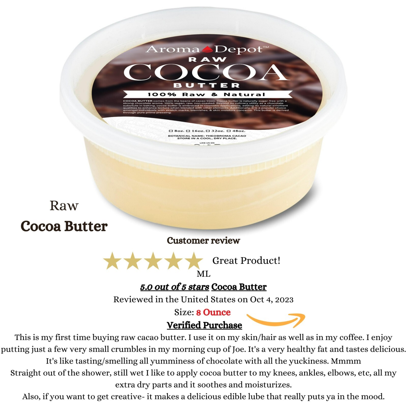 Shea Butter Cocoa Butter Mango Butter 8 oz. 100% Pure Natural Unrefined TRIO SET