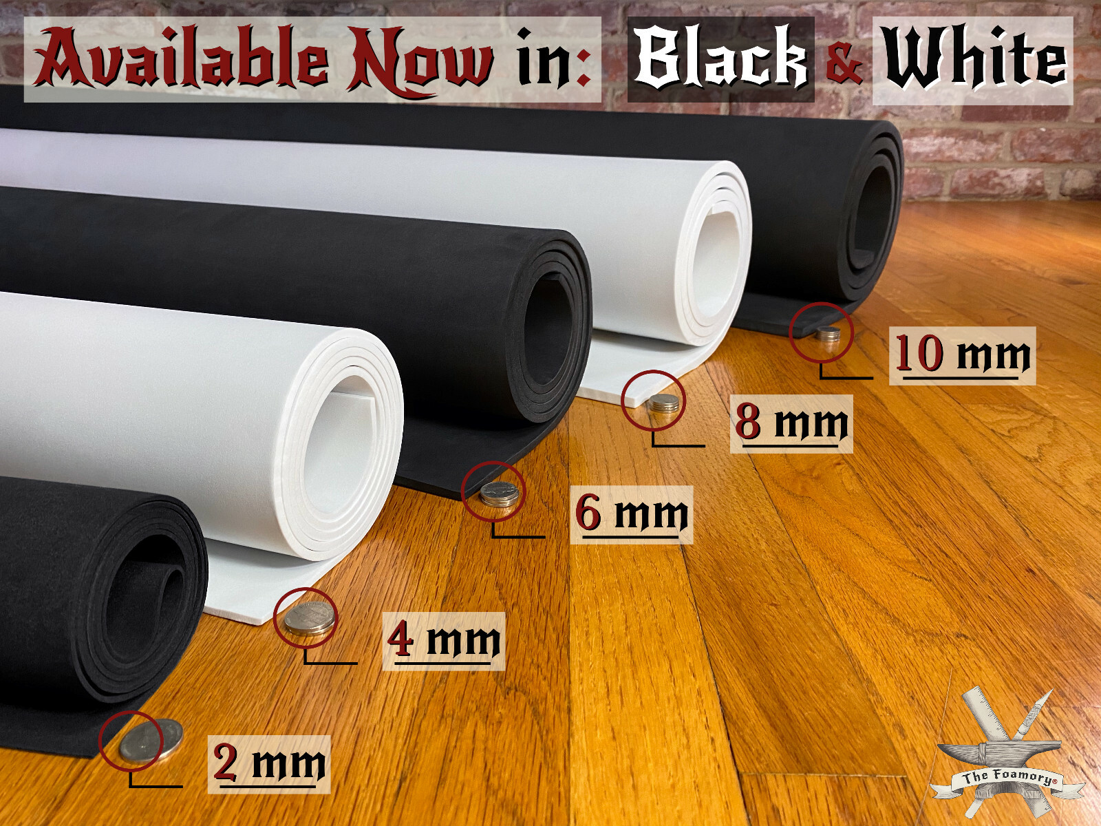10mm EVA Foam Cosplay White 14 x 39 inch Sheet Ultra High Density *Free Shipping