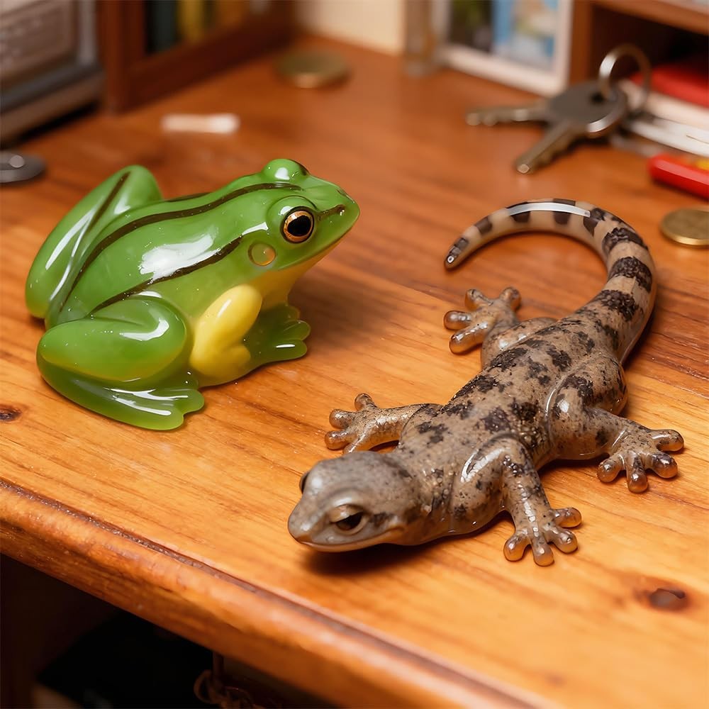 Animal Resin Molds 3ps Turtle Frog and Lizard Shapes Silicone Molds for Epoxy Re
