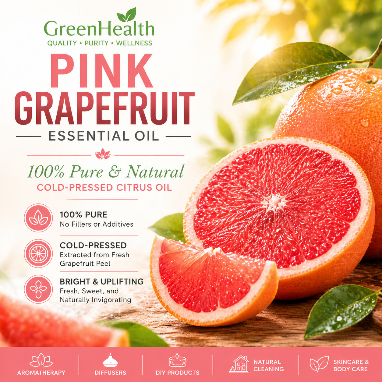 32 fl oz Grapefruit Essential Oil (100% Pure & Natural)