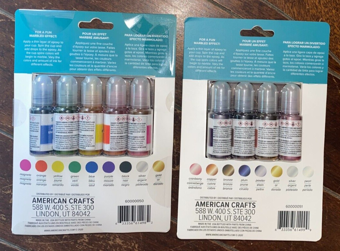 Lot of 2 We R Memory Spin It Alcohol Inks: (1) 8pc & (1) 9pc (0.3fl oz Each)