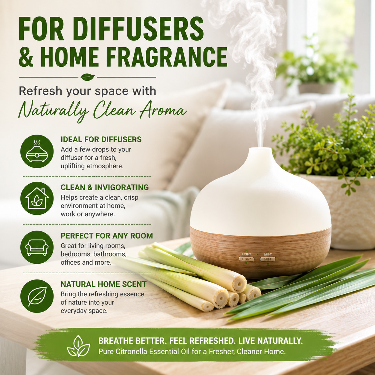 1 fl oz Citronella Essential Oil (100% Pure & Natural) – GreenHealth