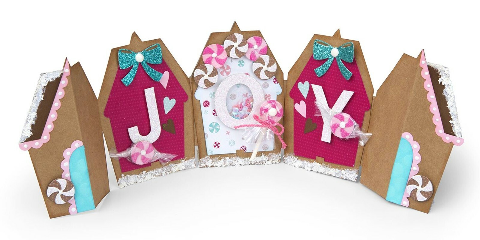New Sizzix Thinlits Gingerbread Fold-a-long Card 11pk #662449 MSRP $19.99 J Long