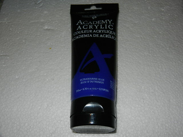 new Grumbacher Academy Acrylic Paint Ultramarine blue color 75ml C219P chartpak