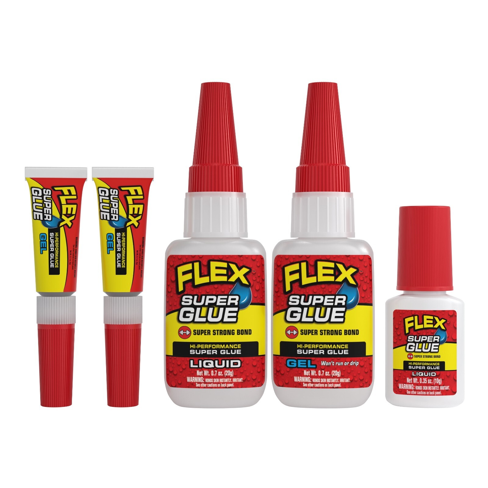 Flex Super Glue Liquid, Clear, Instant Bond, Quick Dry, Cyanoacrylate Adhesive