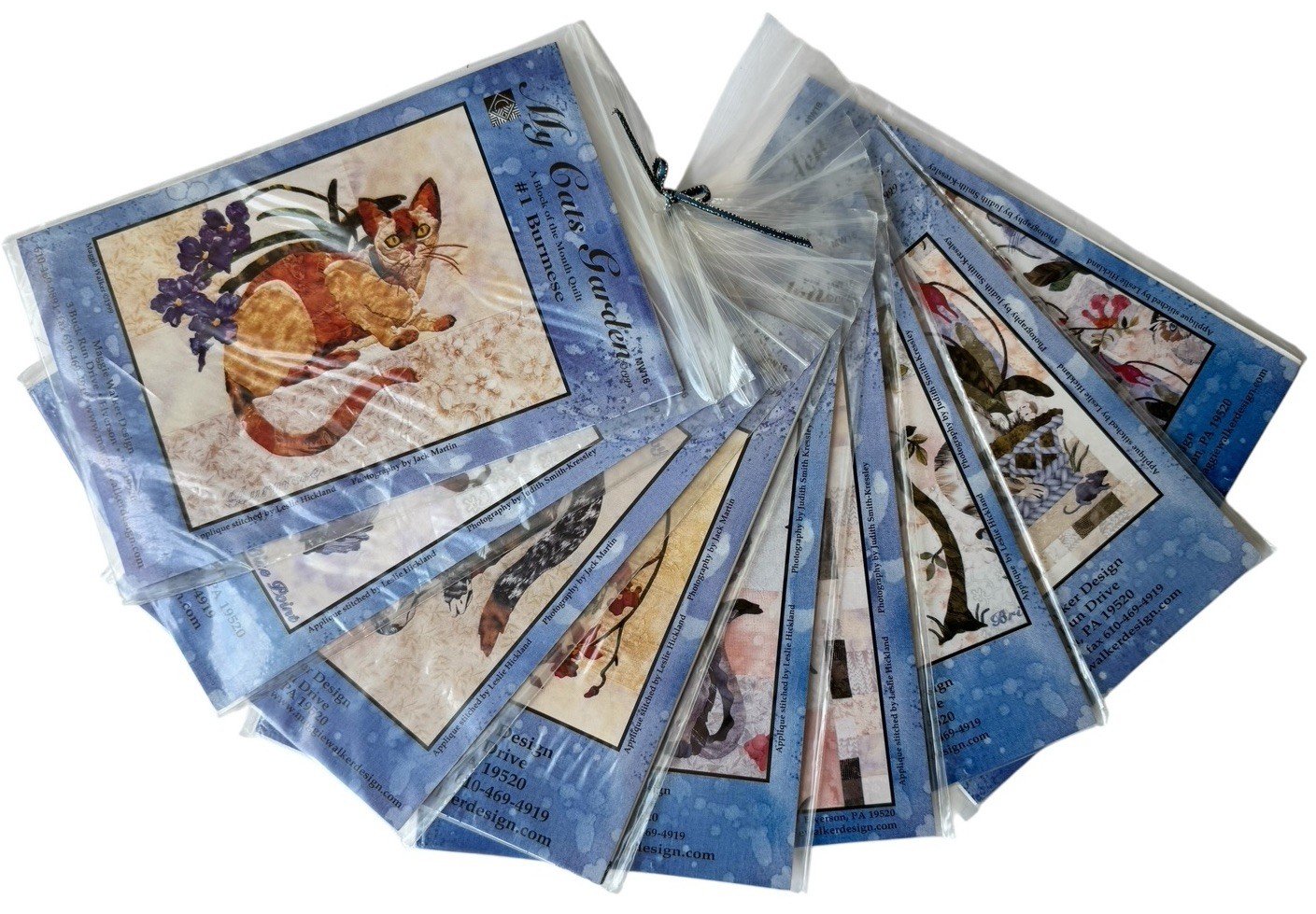 My Cats Garden Quilt Patterns 1-9 Appliqué Maggie Walker Blocks of the Month