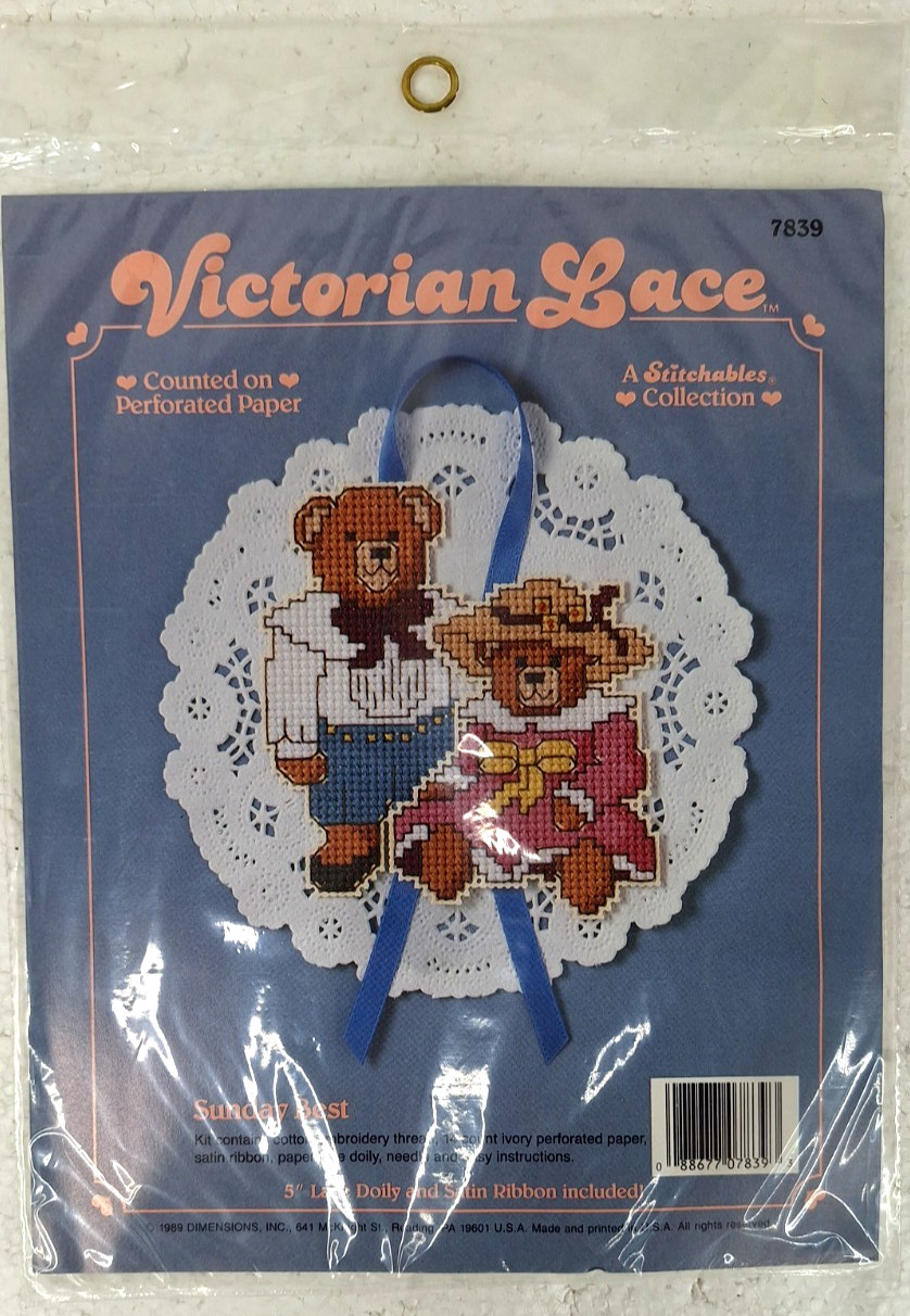 Lot Of 2 Victorian Lace Counted Cross Stitch #7839 & 7833 Kits New Old Stock