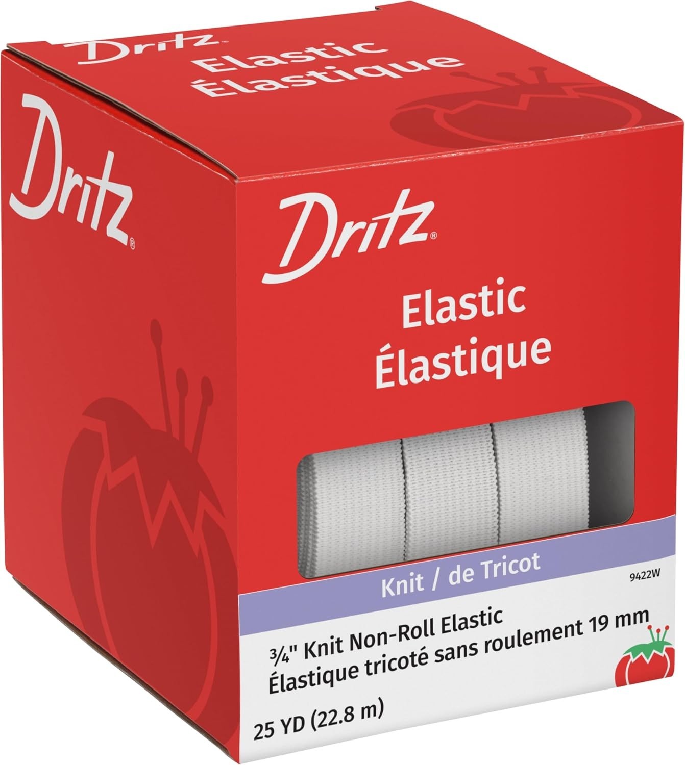 Soft Stretch Elastic for DIY – White, 3/4″ x 25 Yards