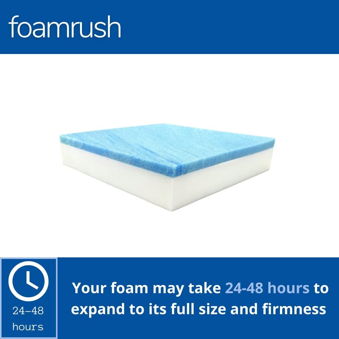 FoamRush 20″ x 20″ Cool Gel Memory Foam Upholstery Square Cushion (Made in USA)