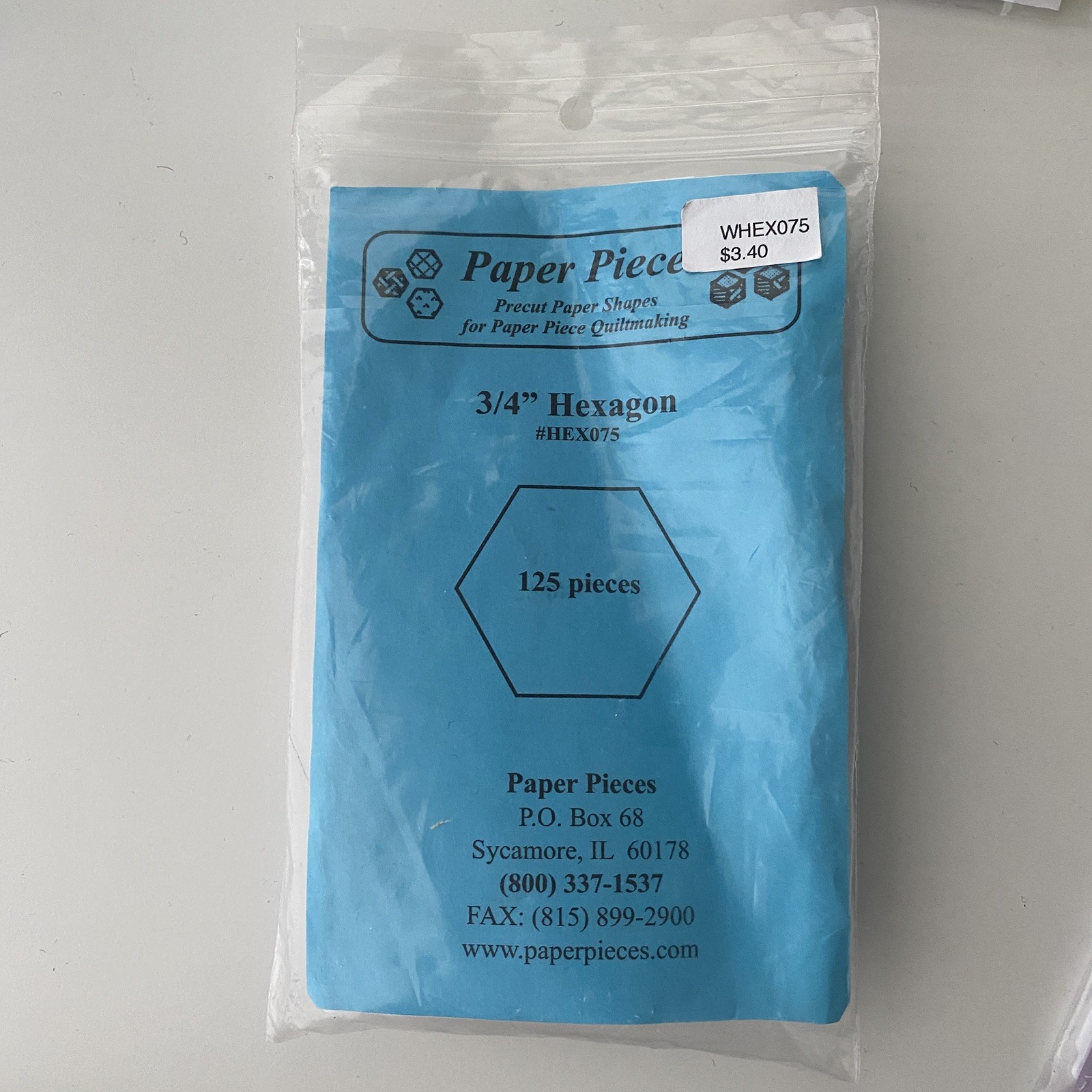 Precut Paper Pieces and Various Shapes for Paper Pieced Quilting