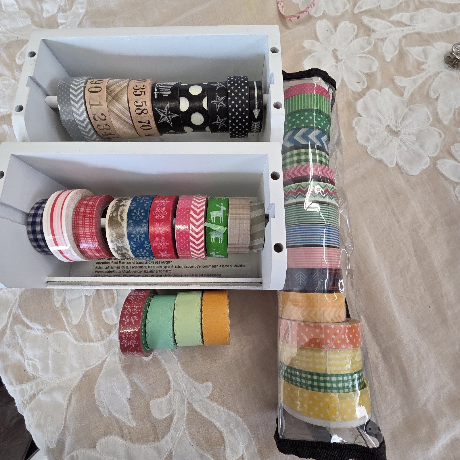 Cardmaking Lot Of paper Tape Rolls & Holders Various Styles Brands Scrapbook