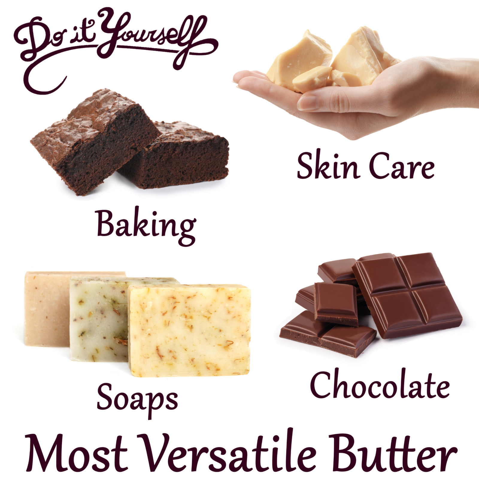 Raw Cocoa Butter 1 lb. FOOD GRADE 100% Pure Natural Unrefined Organic Cacao Bean