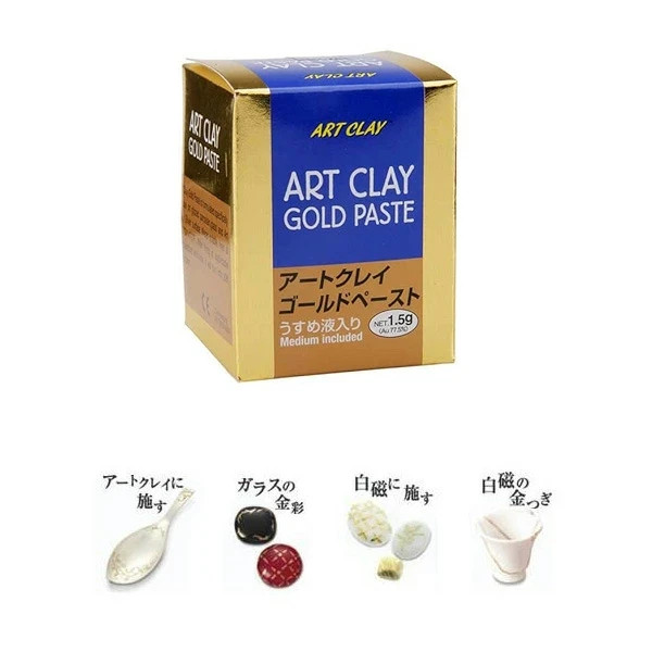 Art Clay Gold Paste 22k Gold Slip Glaze for Porcelain Glass Precious Metal Clay