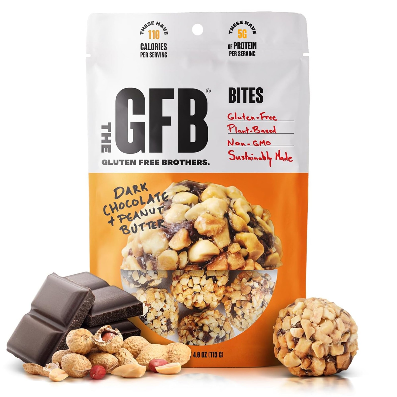 The GFB Dark Chocolate Peanut Butter Protein Bites – Gluten Free Protein Balls