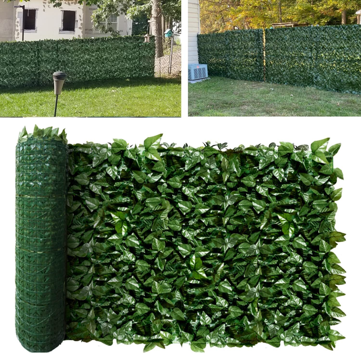58in Artificial Faux Ivy Laurel Leaf Privacy Fence Panel Home Wall Hedge Decor
