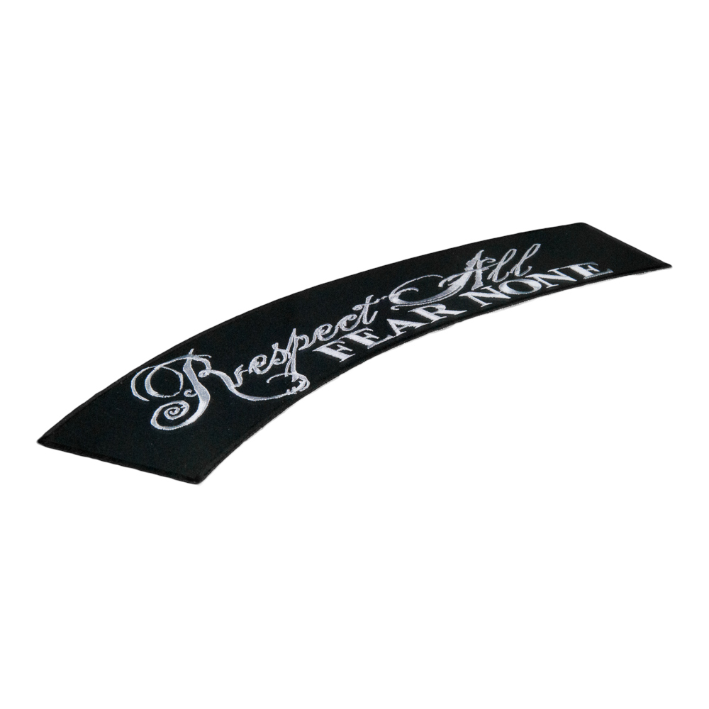 Respect All Fear None Script Top Rocker Patch, Rocker Patches