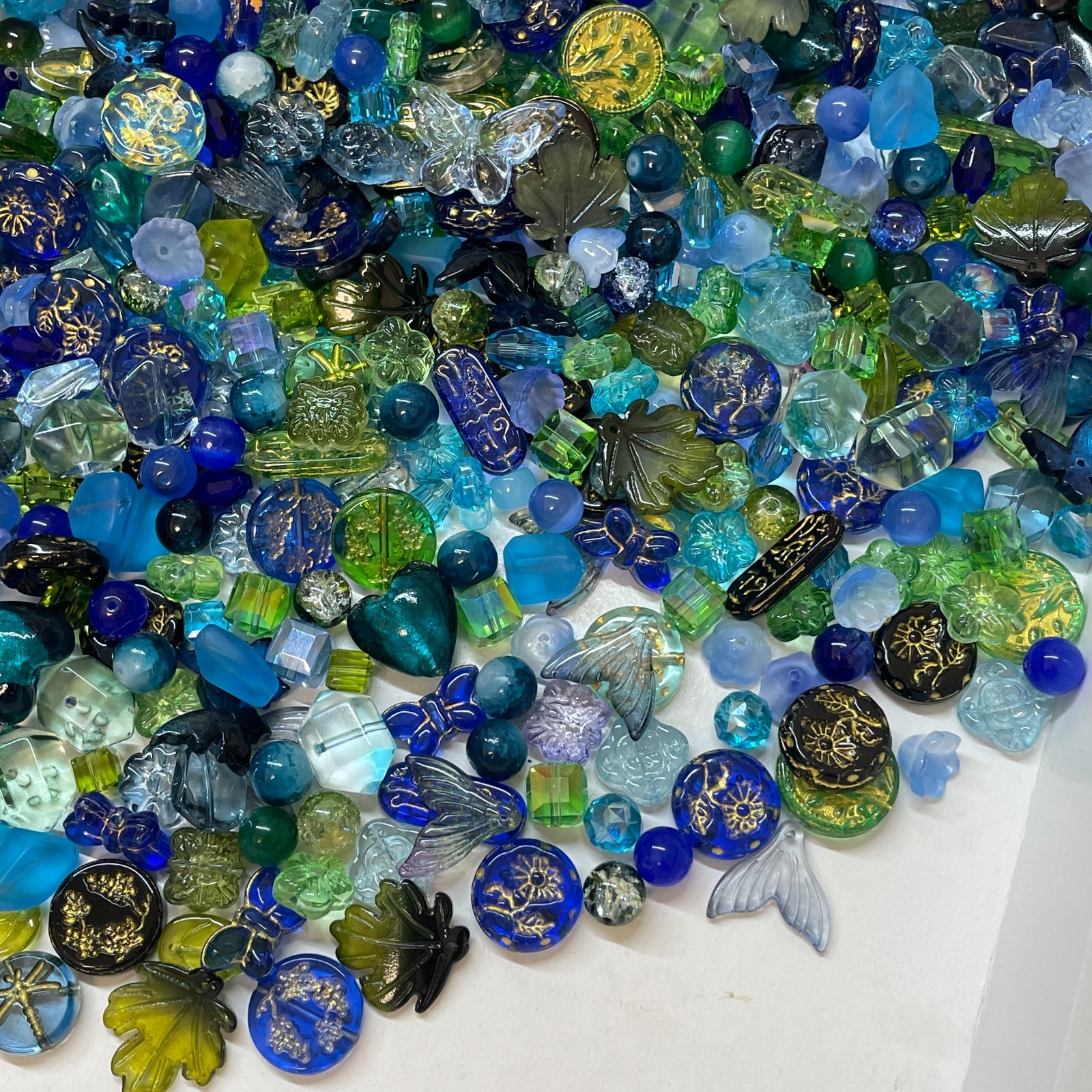 100g Handmade Glass Beads Mixed Shapes for DIY Jewelry Sun Catcher Decor
