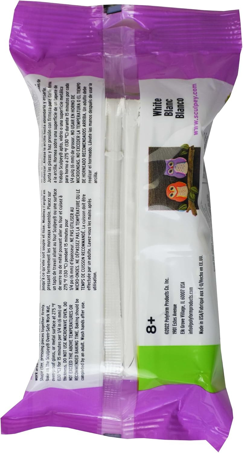 Sculpey Original White Polymer Oven Bake Clay – 1 Lb Modeling Clay for
