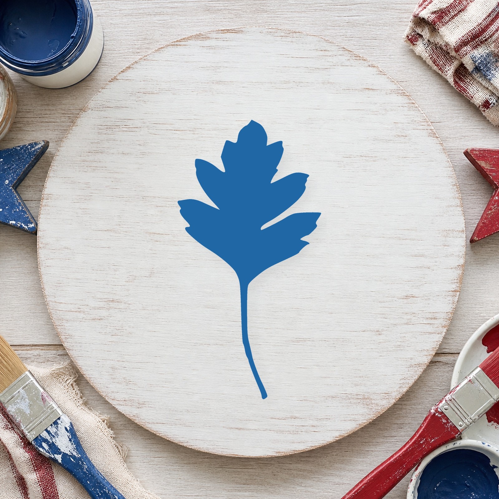 Oak Leaf 4 Reusable Mylar Stencil, 10 mil Plastic Paint Stencil for Crafts and D