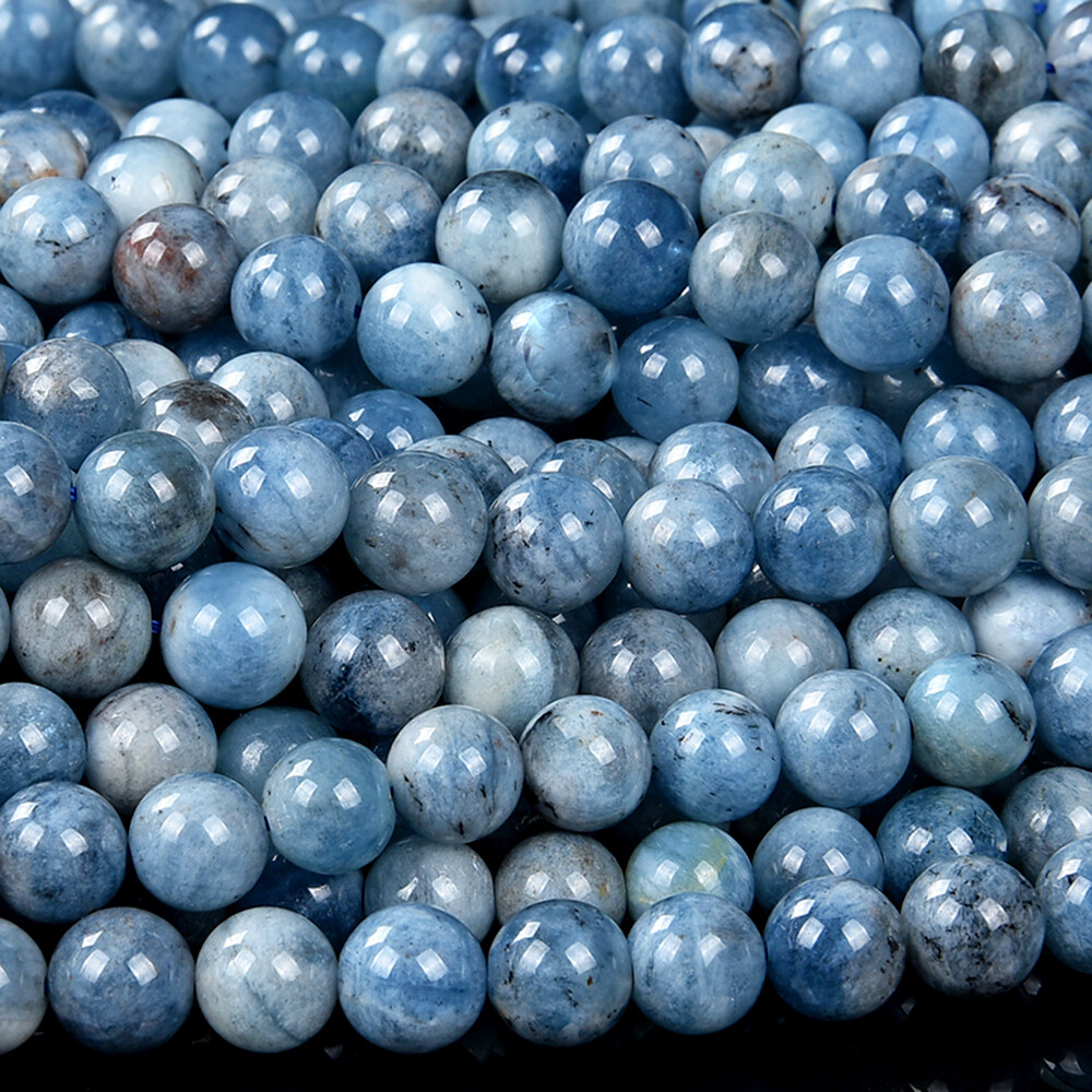 Devil Blue Aquamarine Grd AA Round 4MM 6MM 7MM 8MM 9MM 10MM 11MM 12MM(D488)